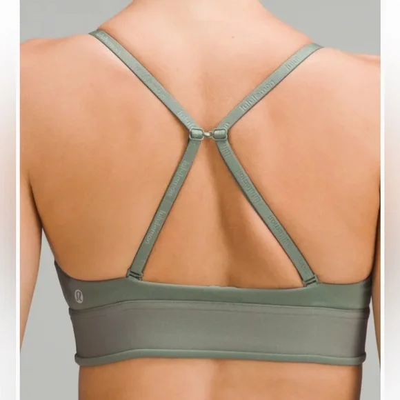 Lululemon License to Train Triangle Bra in the color Grey Eucalyptus. - Picture 5 of 10